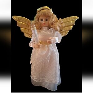 Telco The Original Motion-ettes Of Christmas 19" Angel Illuminated And Animated